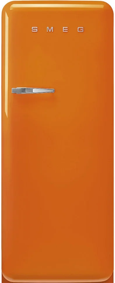 SMEG FAB28ROR6 Отдельностоящий однодверный холодильник, стиль 50-х годов, 60 см, оранжевый, петли сп