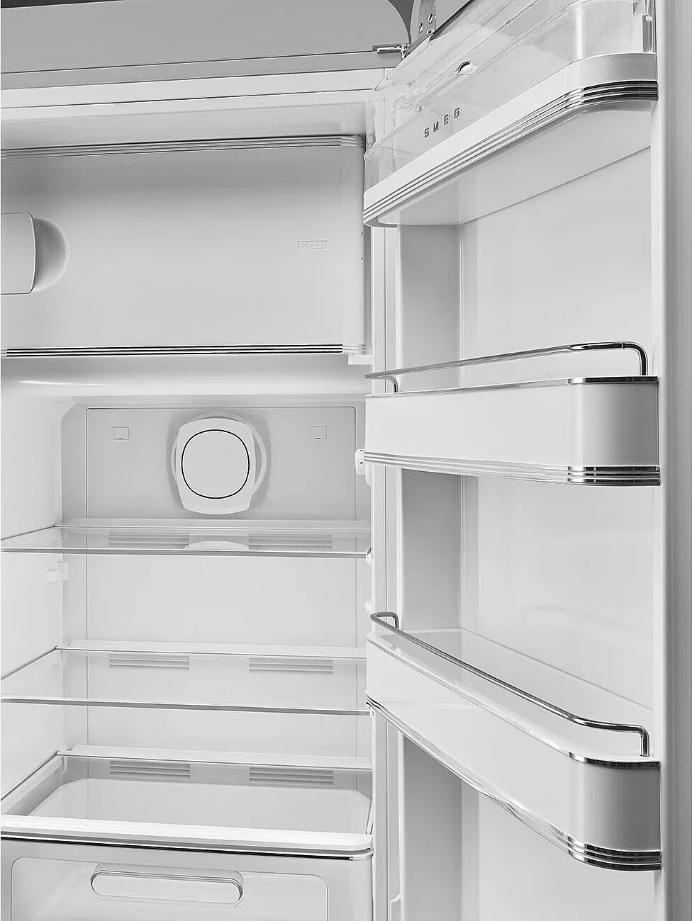 SMEG FAB28RSV6 Отдельностоящий однодверный холодильник, стиль 50-х годов, 60 см, серебристый, петли 